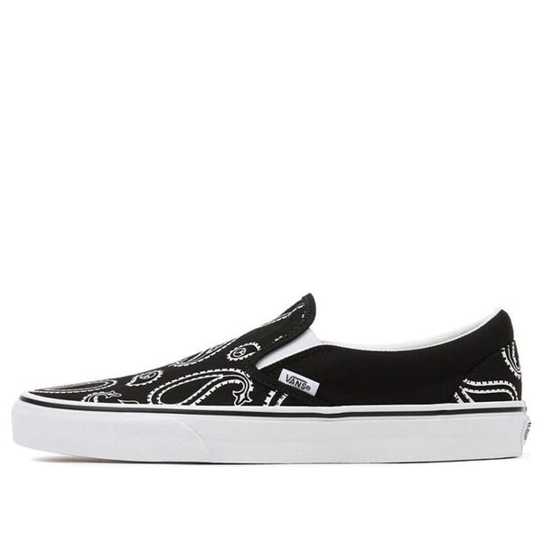 

Кроссовки classic slip-on 'peace paisley - black' Vans, черный