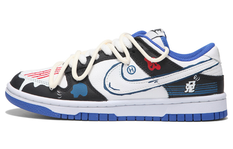 

Кроссовки Nike Dunk Skateboarding Shoes Unisex Low-top Black/white/blue, синий
