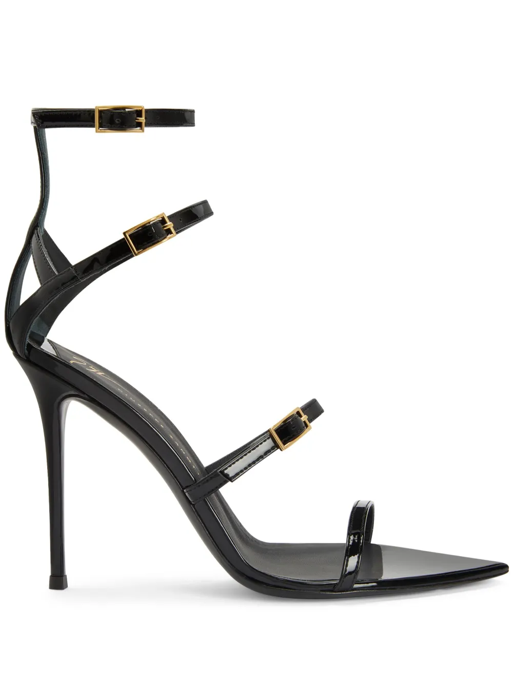 Лакированные босоножки Intriigo Abely 105 Giuseppe Zanotti, черный
