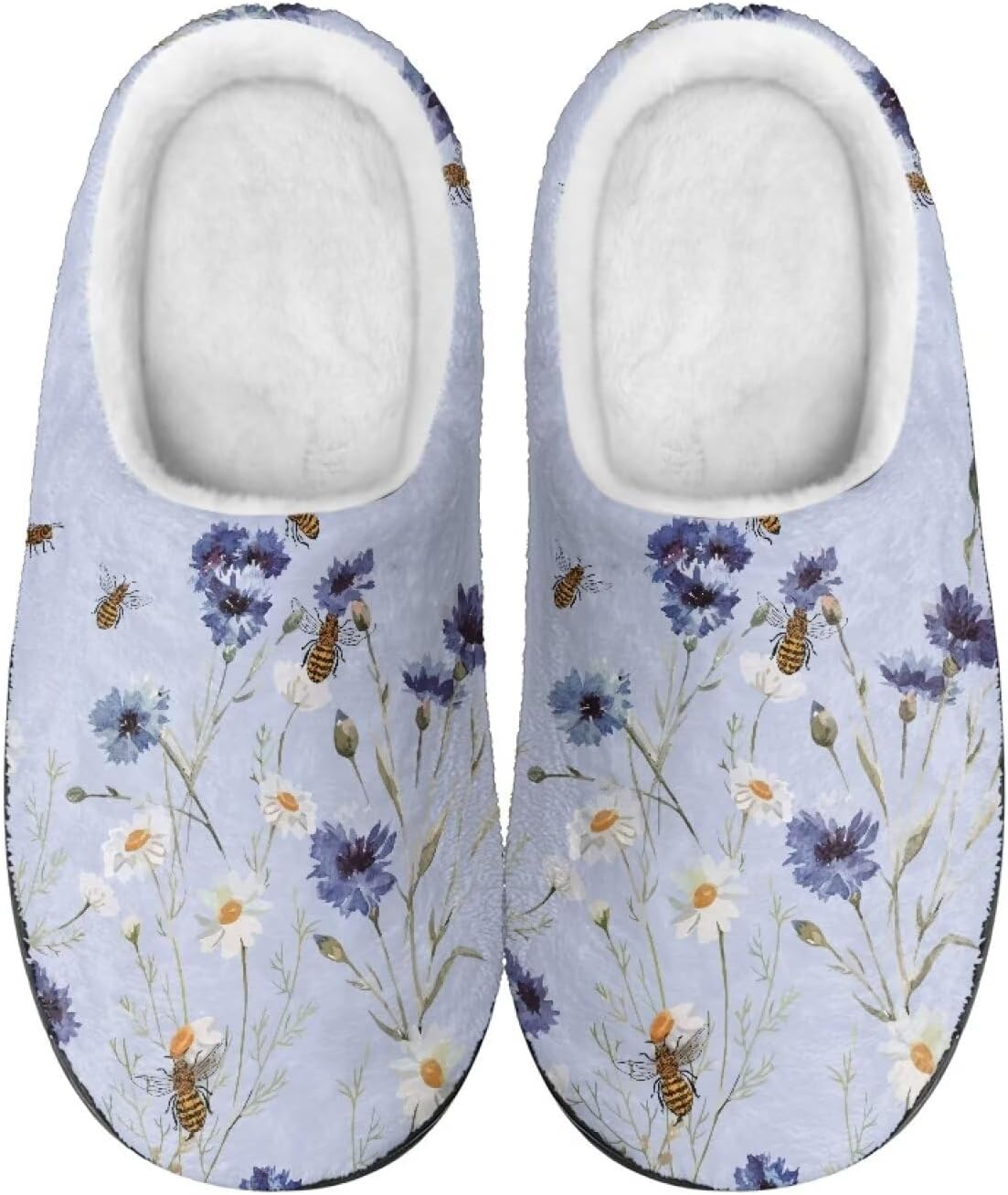 

Тапочки Mintulipy из хлопка, женские пушистые тапочки, домашняя обувь, для дома и улицы, размеры 34-50 (EUR), 3-15 (US) (женские), 8-15 (мужские) для женщин и мужчин, Vintage Flower