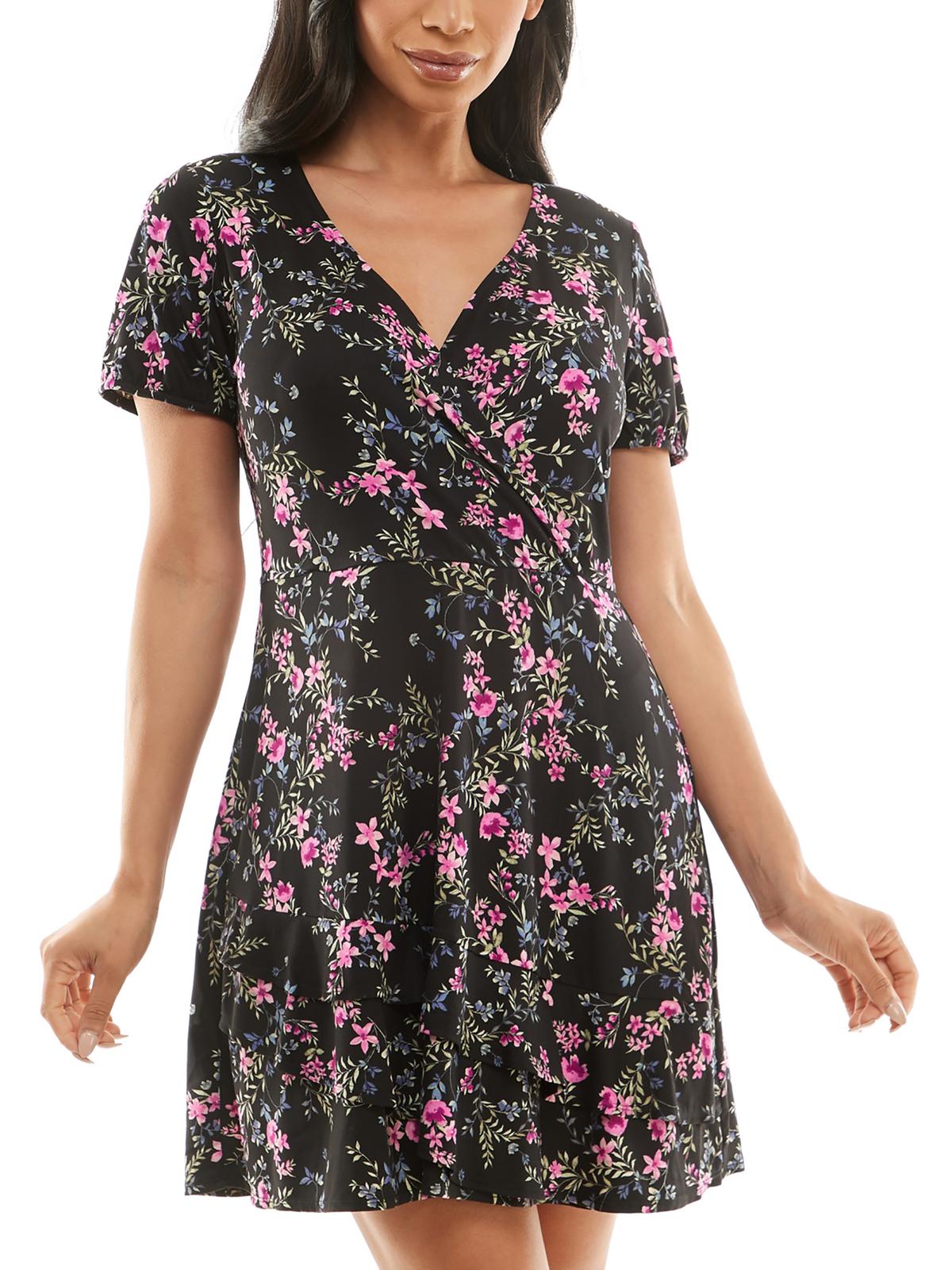 

Платье-мини для вечеринок Juniors Womens Fit & Flare BCX, черный