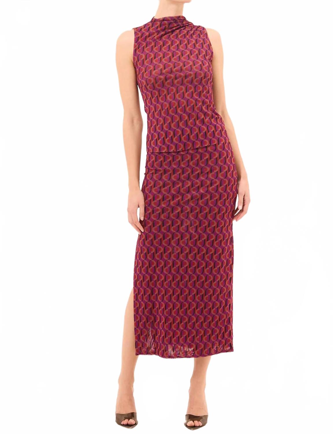 

Юбка миди Aisha из сетки Geo Sixty Misa Los Angeles, Geo Sixty Mesh