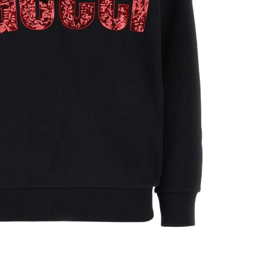 Толстовка Gucci классическая, женская, черная — фото 4