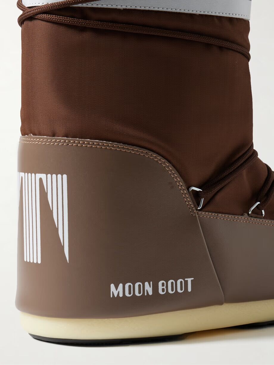 Зимние ботинки Moon Boot Icon из кожи и искусственной кожи, коричневый — фото 4