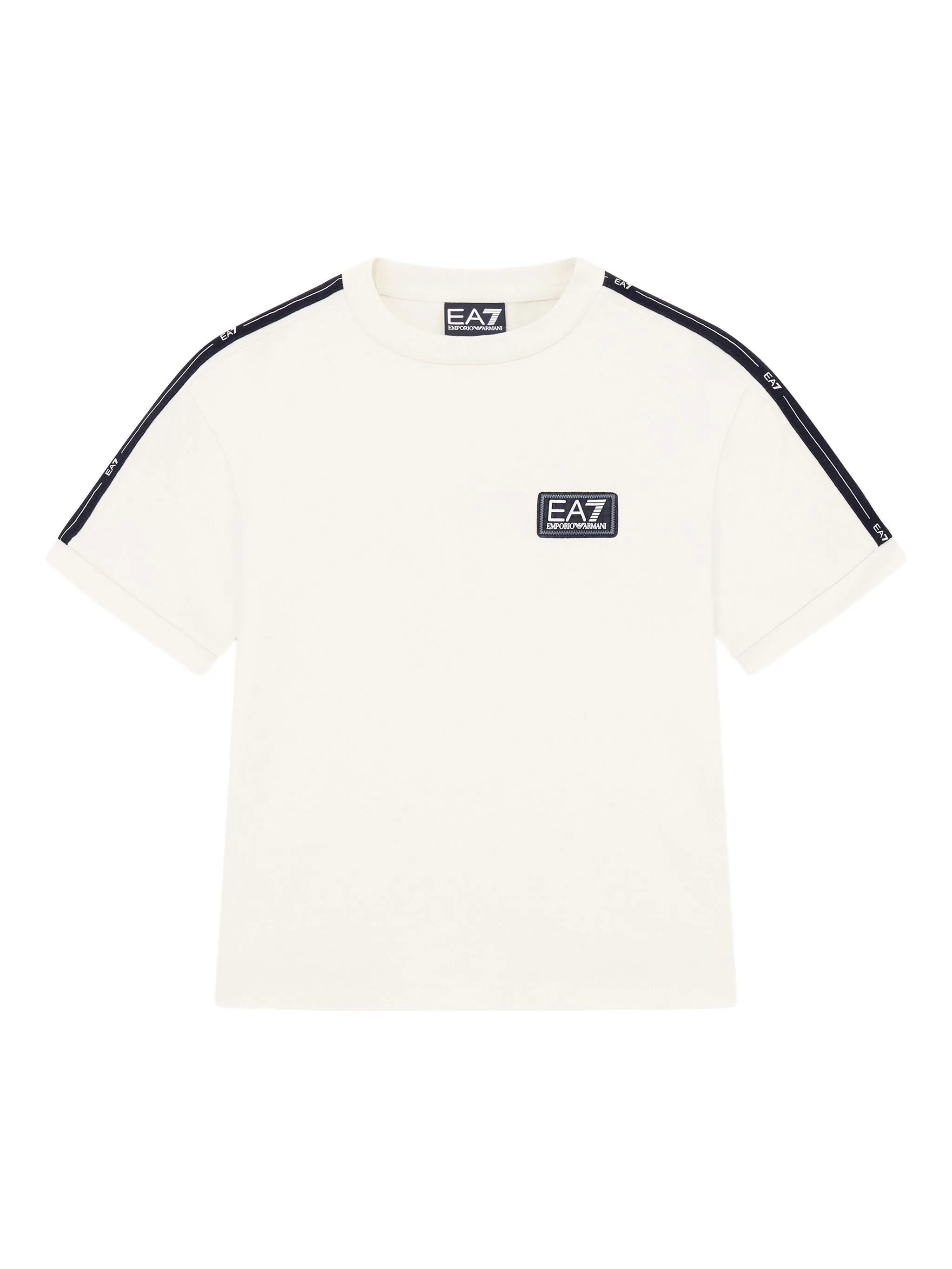 

Хлопковая футболка с логотипом Emporio Armani Kids, нейтральный