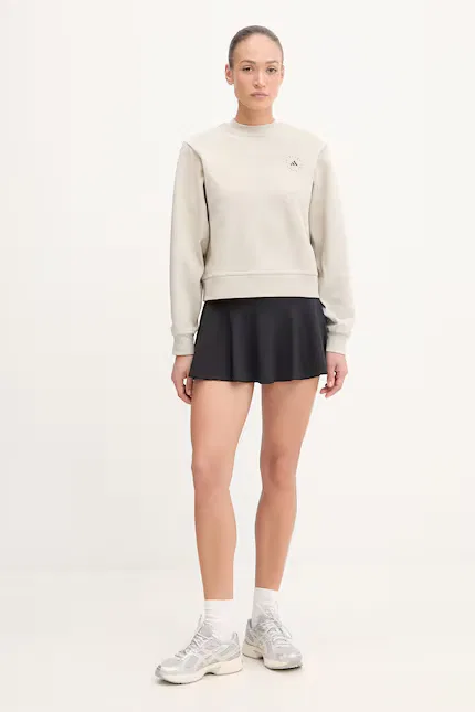 Худи женское из натурального хлопка Adidas by Stella McCartney, бежевый — фото 2