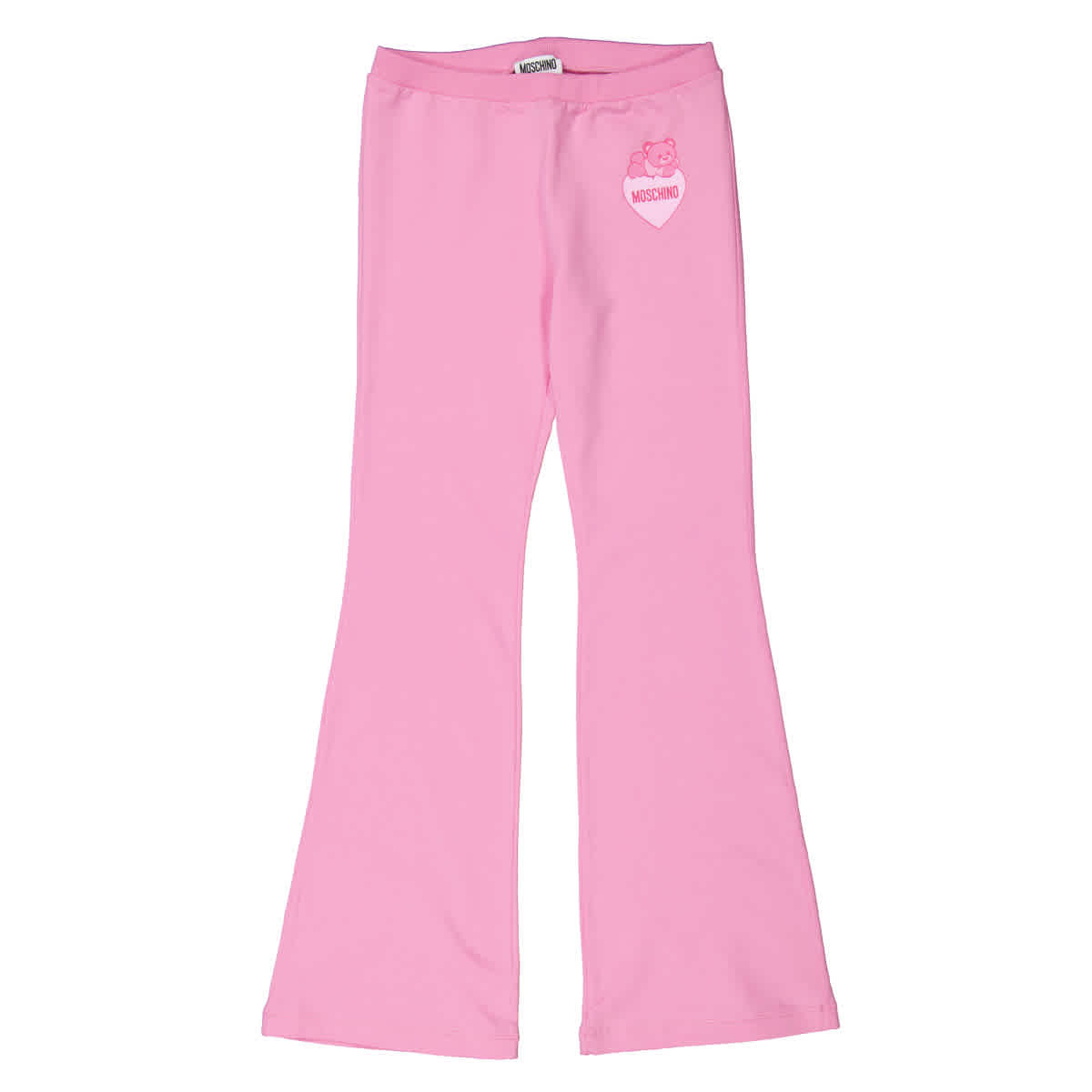 

Спортивные брюки Moschino Girls с рисунком плюшевого мишки из хлопковой смеси, розовый