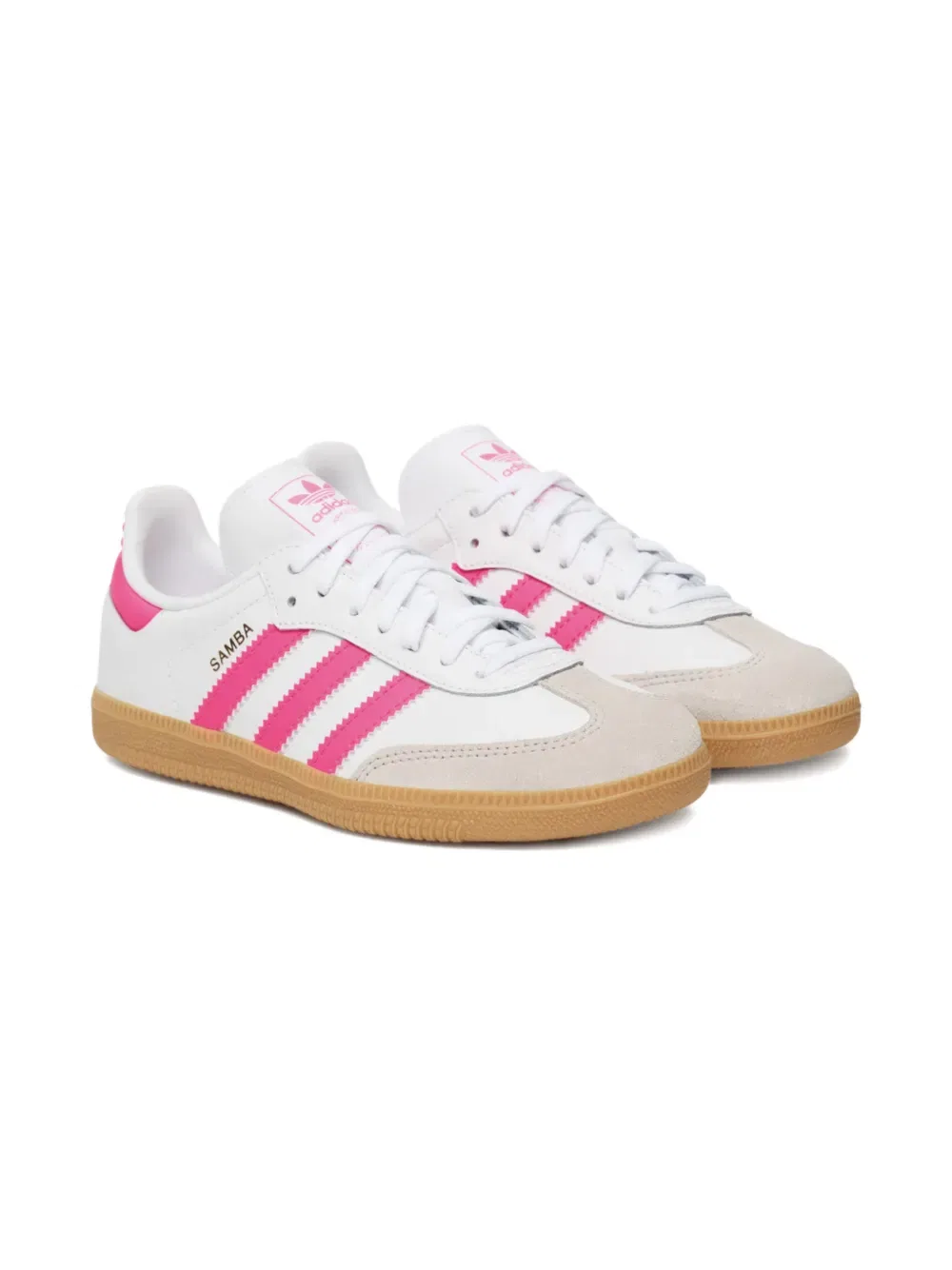 Кроссовки Samba og ps в полоску Adidas Kids, белый