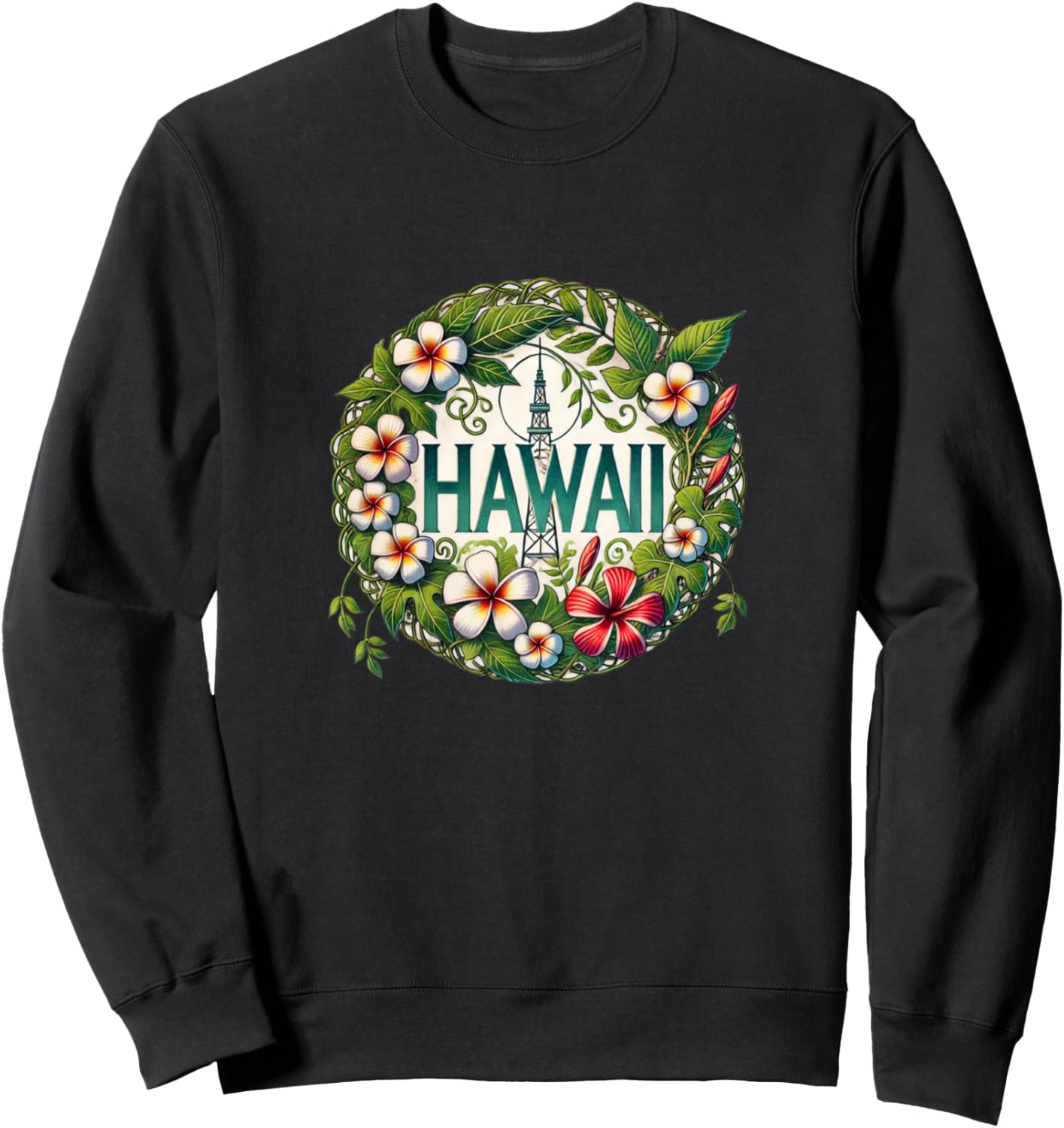 

Иллюстрация Гавайев, толстовка с изображением гавайского отдыха Hawaii Lovers Snugg, черный