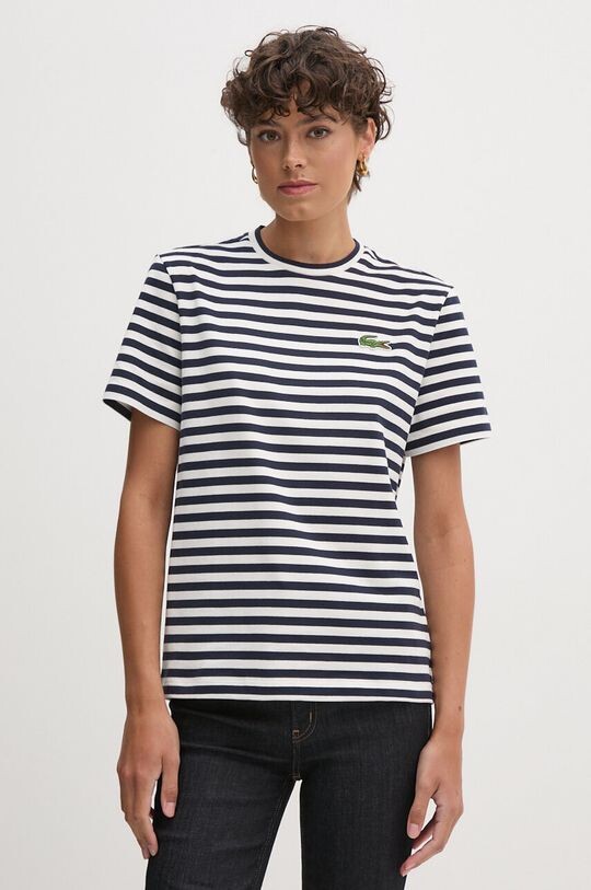 

Хлопковая футболка Lacoste, темно-синий