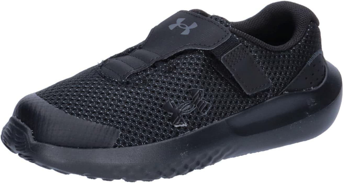 

Детские кроссовки Under Armour Baby Girls' Surge 4 с альтернативной застежкой, (002) Black/Black/Black