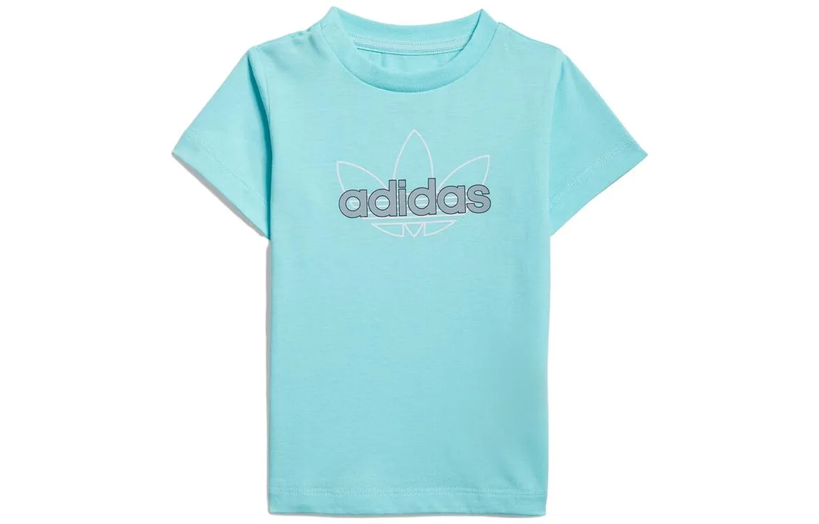 Adidas Originals Футболка sea blue для детей 3-7 лет