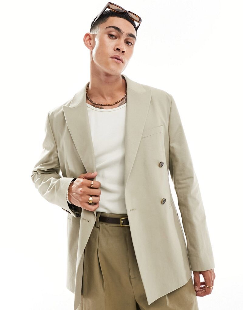 

ASOS DESIGN – бежевая приталенная куртка