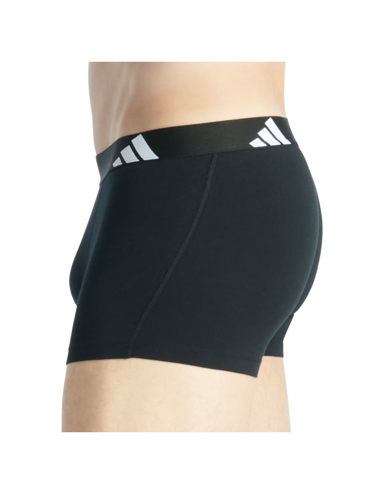 Трусы боксеры adidas, цвет schwarz/weiß/blau — фото 4