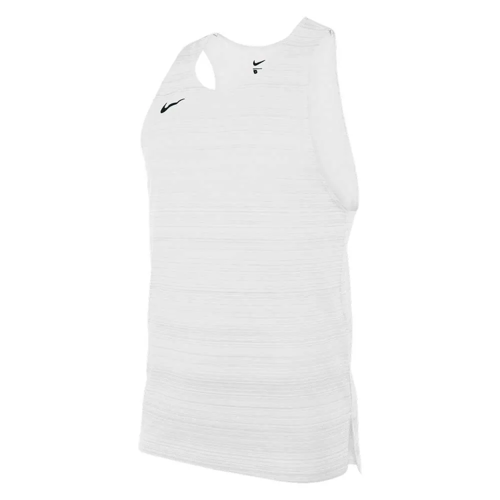 Футболка без рукавов спортивная Nike Stock Dry Miler, белый — фото 3