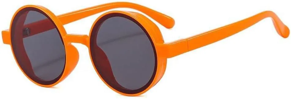 

Круглые солнцезащитные очки 2027 года для женщин, ретро-очки для мужчин, винтажные очки, защита от УФ-излучения UV400, пляжные очки для активного отдыха MTZJH, Orange