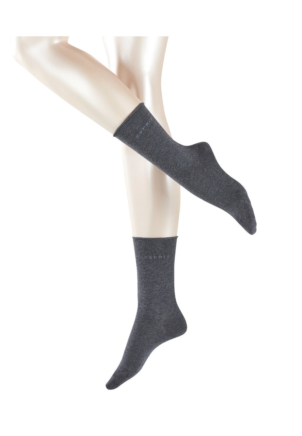 

Носки 2ER PACK FEINSTE UNIFARBEN MIT ROLLRAND Esprit, антрацит