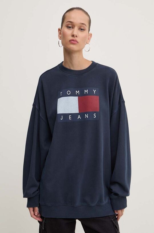 

Хлопковая толстовка Tommy Jeans, темно-синий