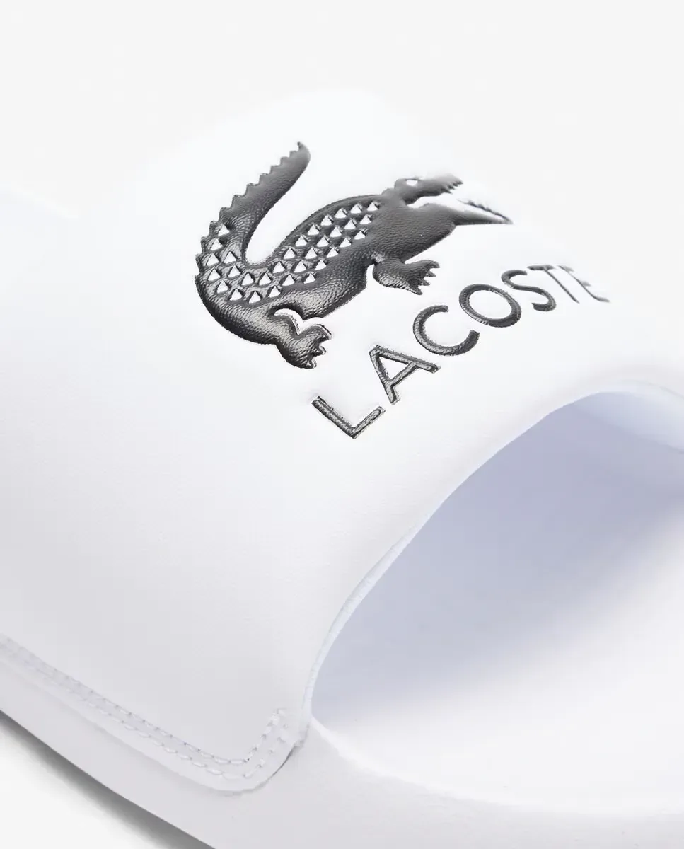 Мужские сланцы Serve Slide Dual Lacoste, белый — фото 4