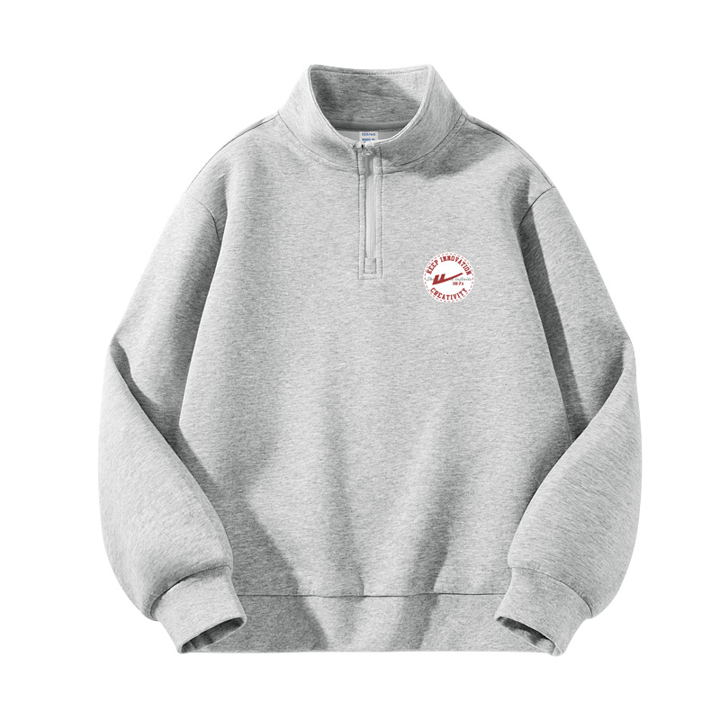 

Детский свитшот с полуводолазкой Moderate WARRIOR, [spring fall]серый with round logo k