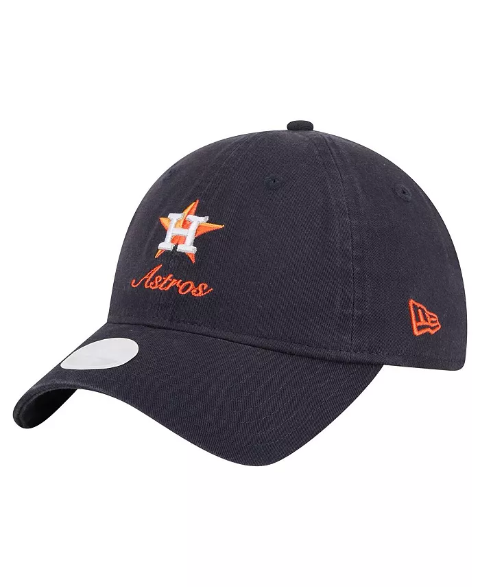 

Женская регулируемая кепка Houston Astros Preppy Team 9TWENTY в темно-синем цвете New Era