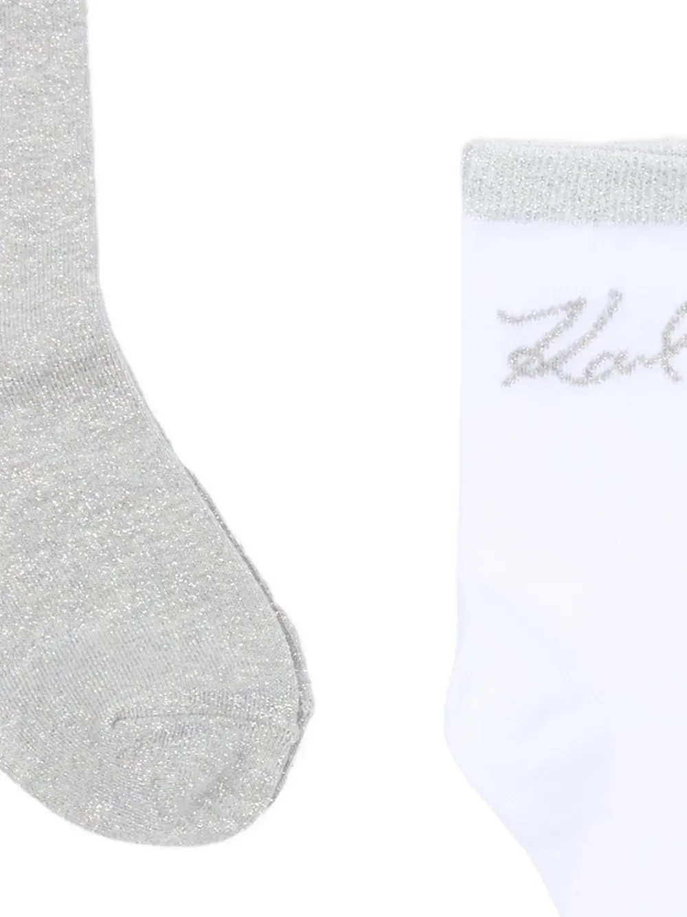 Носки с рисунком кота (набор из двух пар) KARL LAGERFELD KIDS, серый — фото 4