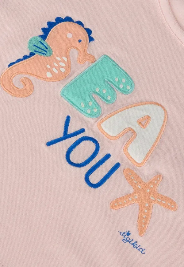 Футболка Sigikid sea you print t-shirt, розовая — фото 3
