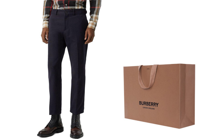 Брюки мужские Burberry, повседневные, темно-синий — фото 2