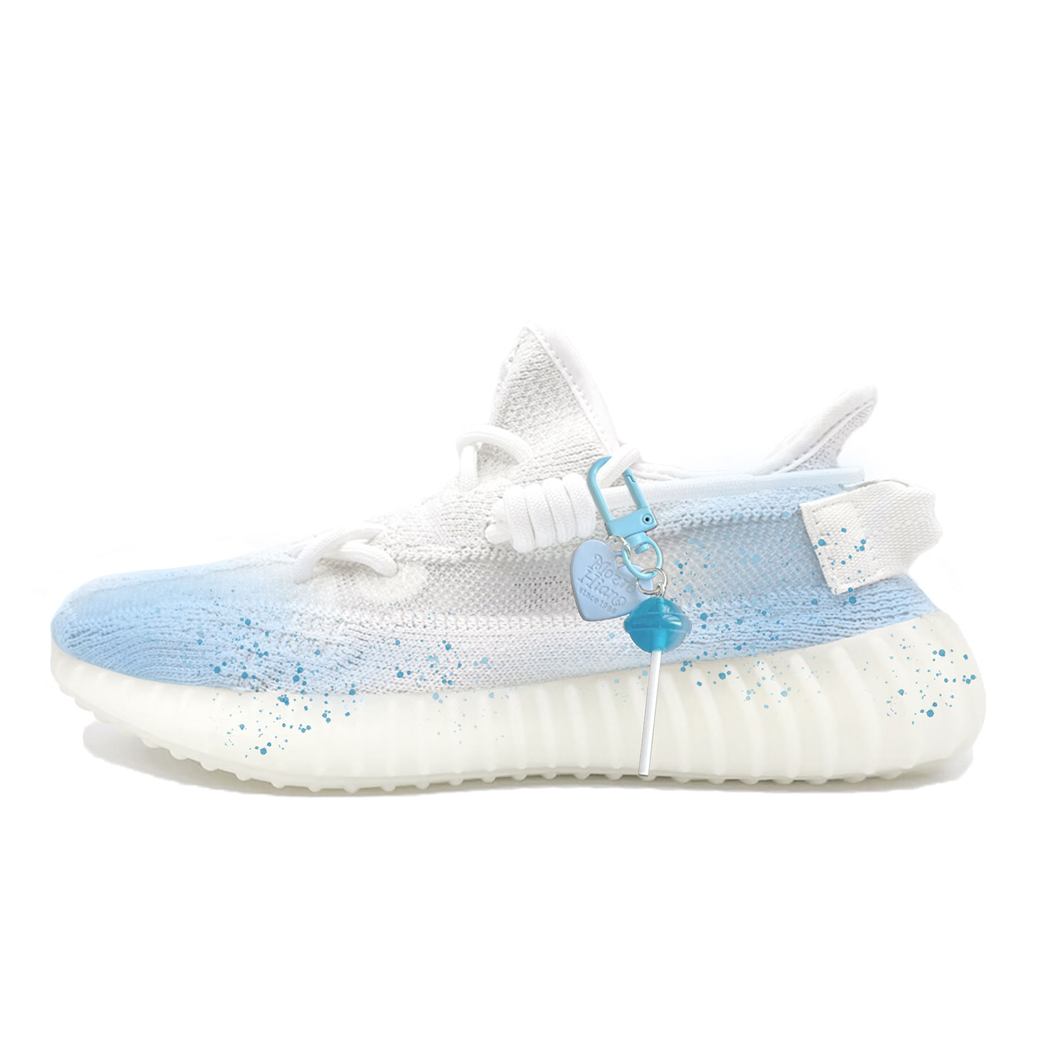 Adidas Originals Кроссовки Yeezy Boost 350 V2 Ice Blue Candy с амортизацией, износостойкие, повседневные, унисекс, синие