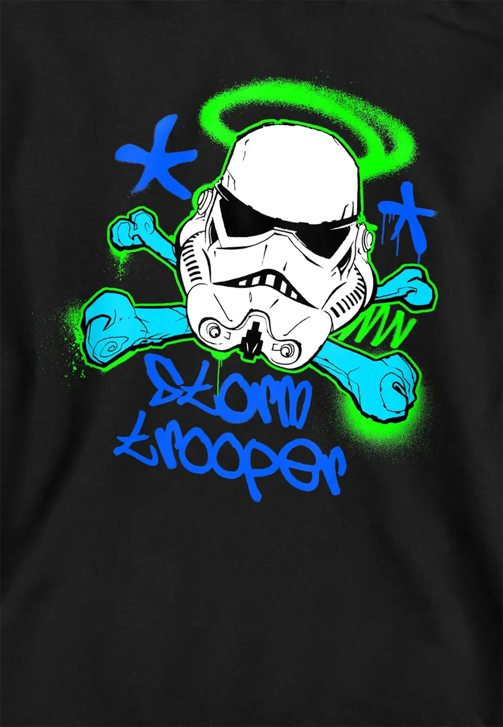 Детская худи Star Wars Stencil Trooper, черная, Disney, черный — фото 2