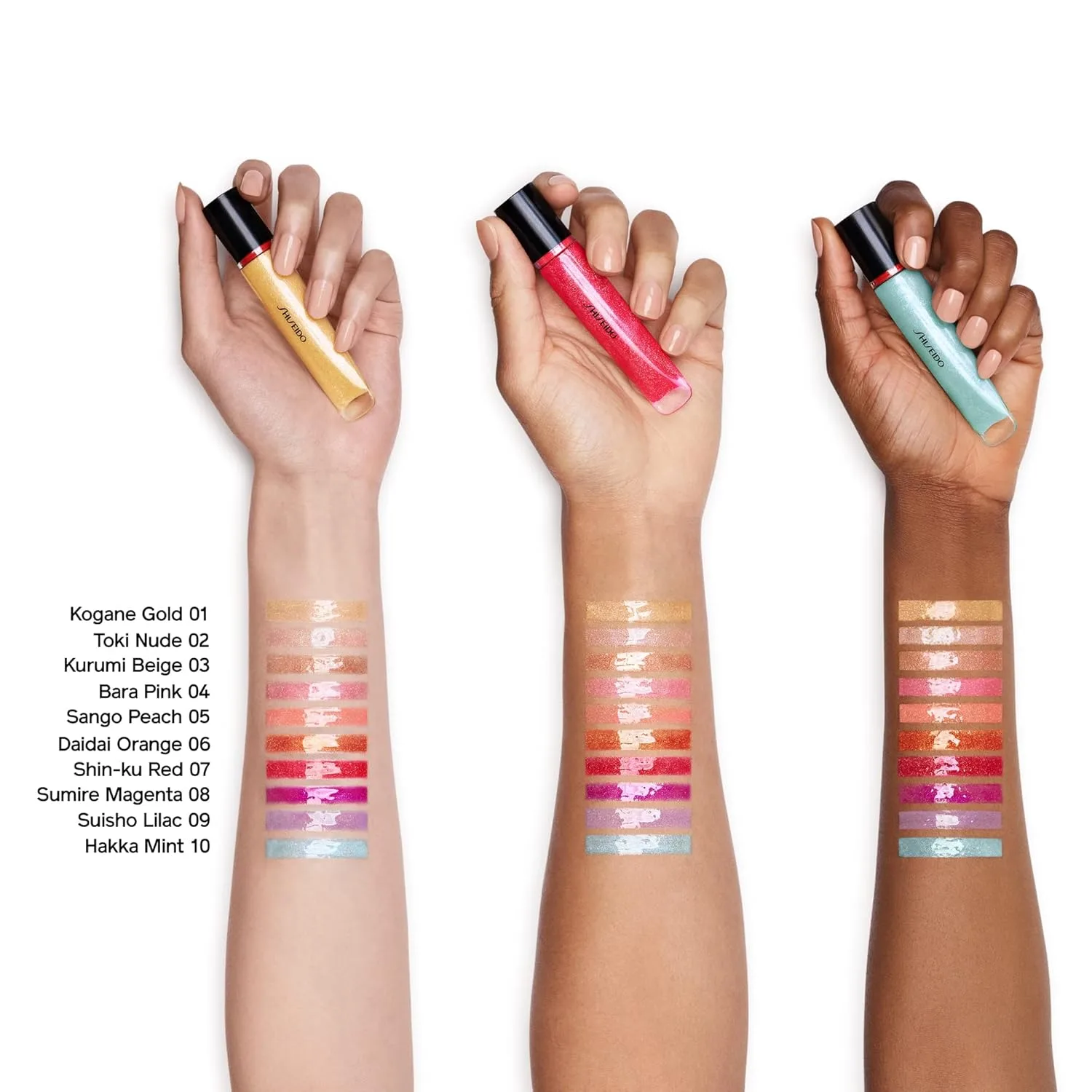 Блеск для губ Shiseido Shimmer GelGloss - глянцевый блеск для губ с зеркальным кристальным финишем - увлажнение в течение 12 часов - невесомый и нелипкий., 04 - Bare Pink — фото 3