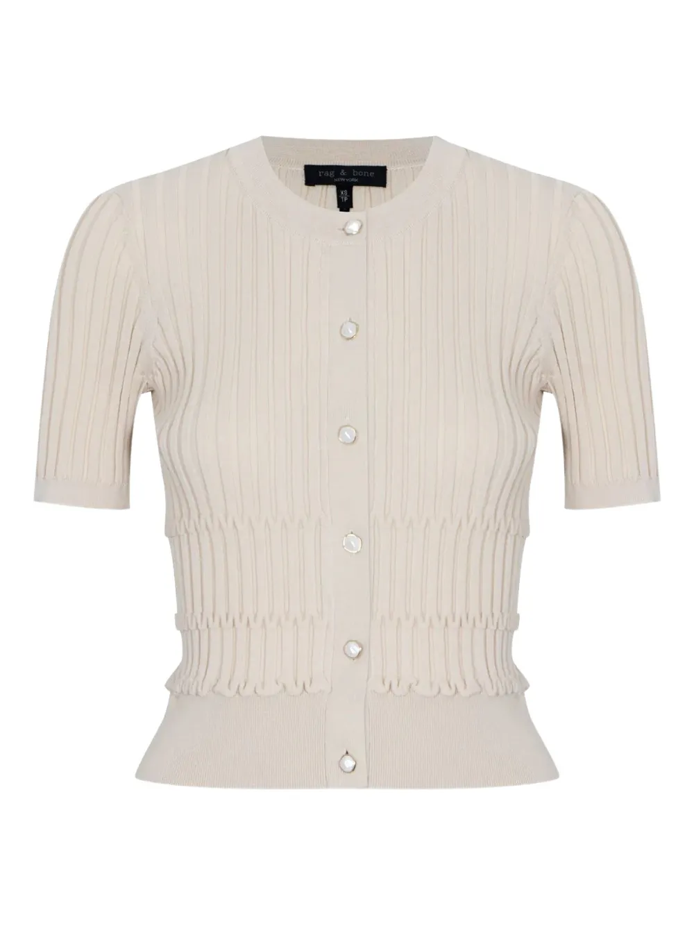 

Кардиган Stacey в рубчик rag & bone, белый