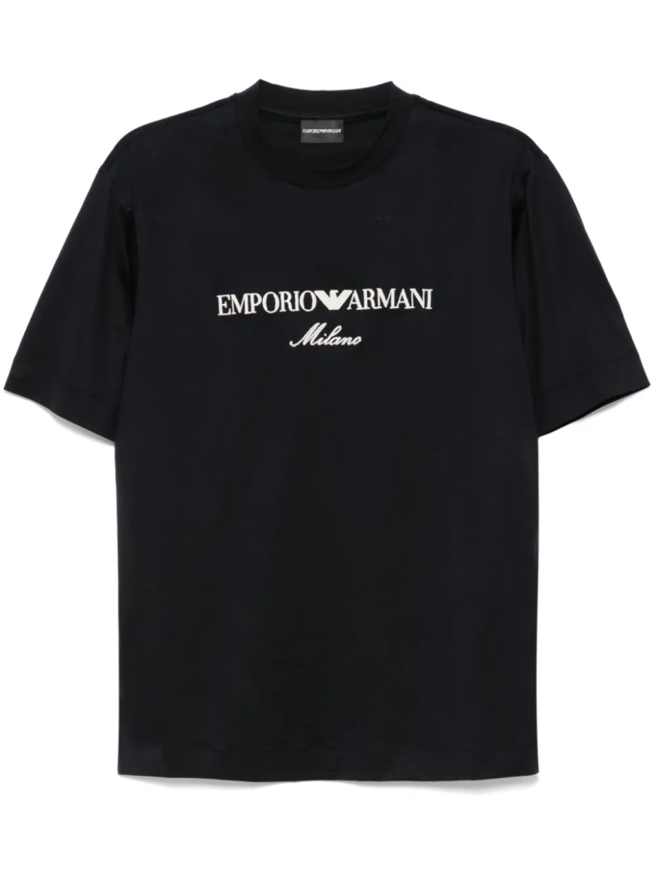

Футболка с вышитым логотипом Emporio Armani, черный