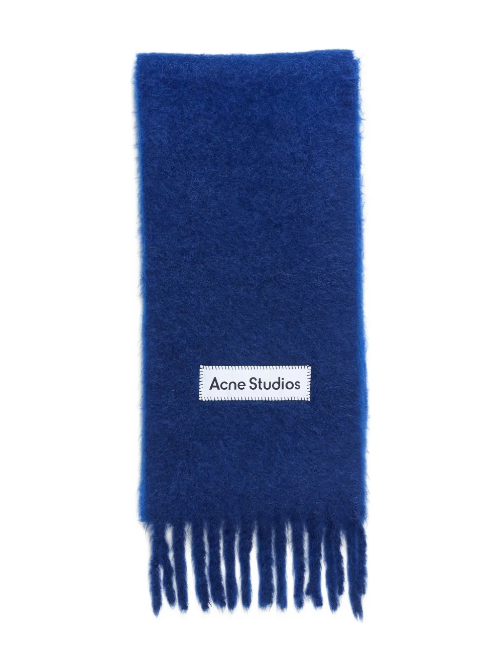 

Шарф с бахромой Acne Studios, синий