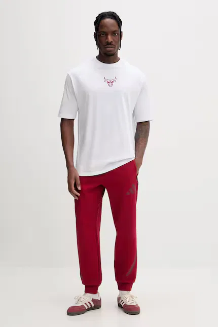 Штаны спортивные с бамбуковой тканью Z.N.E Adidas, красный — фото 2