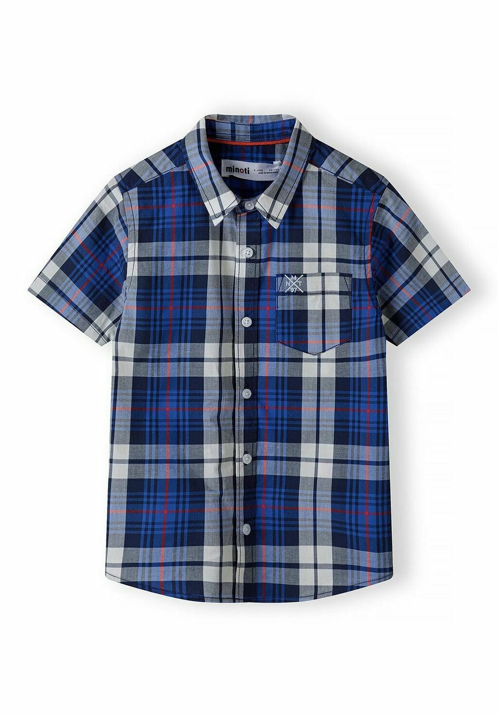 

Рубашка Checked Short Sleeve MINOTI, темно-синяя