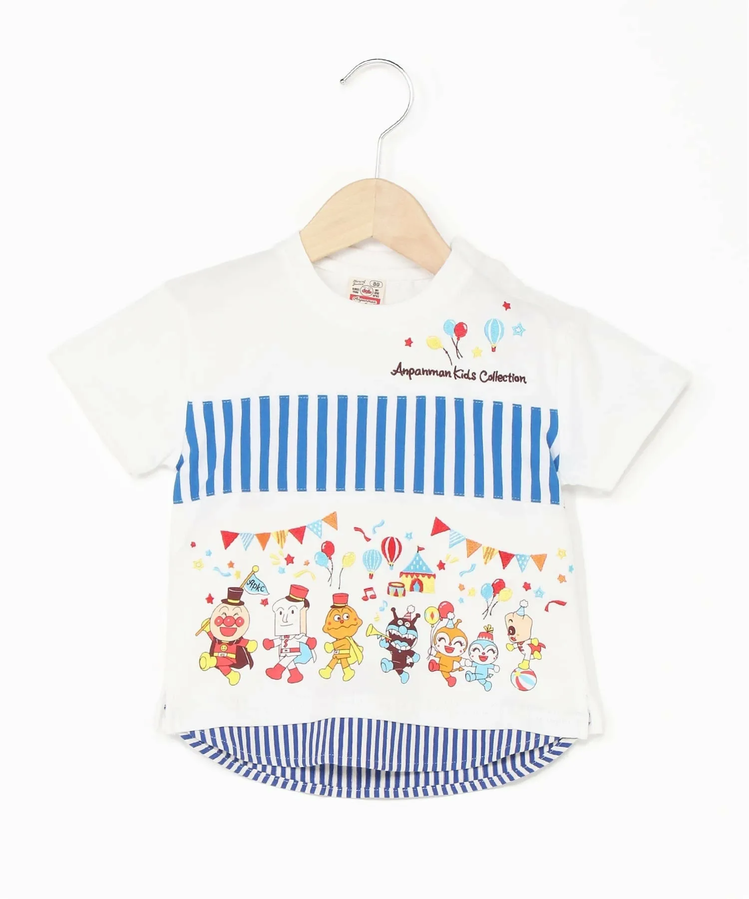 Детская коллекция ANPANMAN / (K) Футболка с коротким рукавом с парадным рисунком Anpanman Kids Collection, Off-white — фото 2