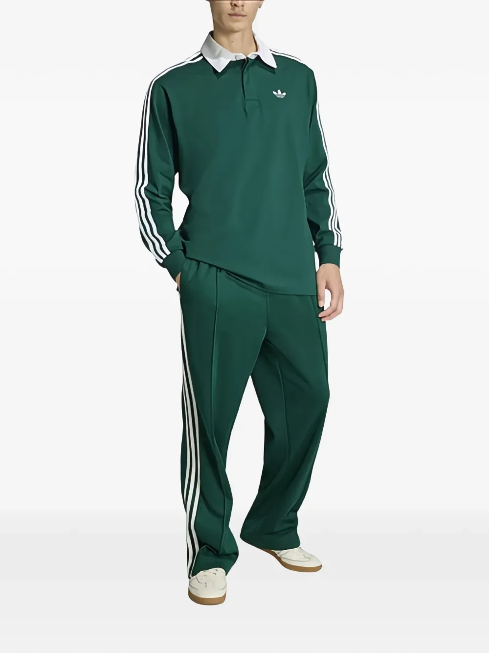 Спортивные брюки с лампасами Adidas, зеленый — фото 2