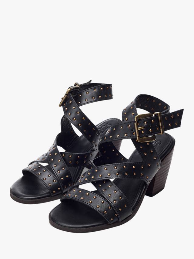 Кожаные сандалии Mayley с открытым носком и шипами Moda in Pelle, Black — фото 2