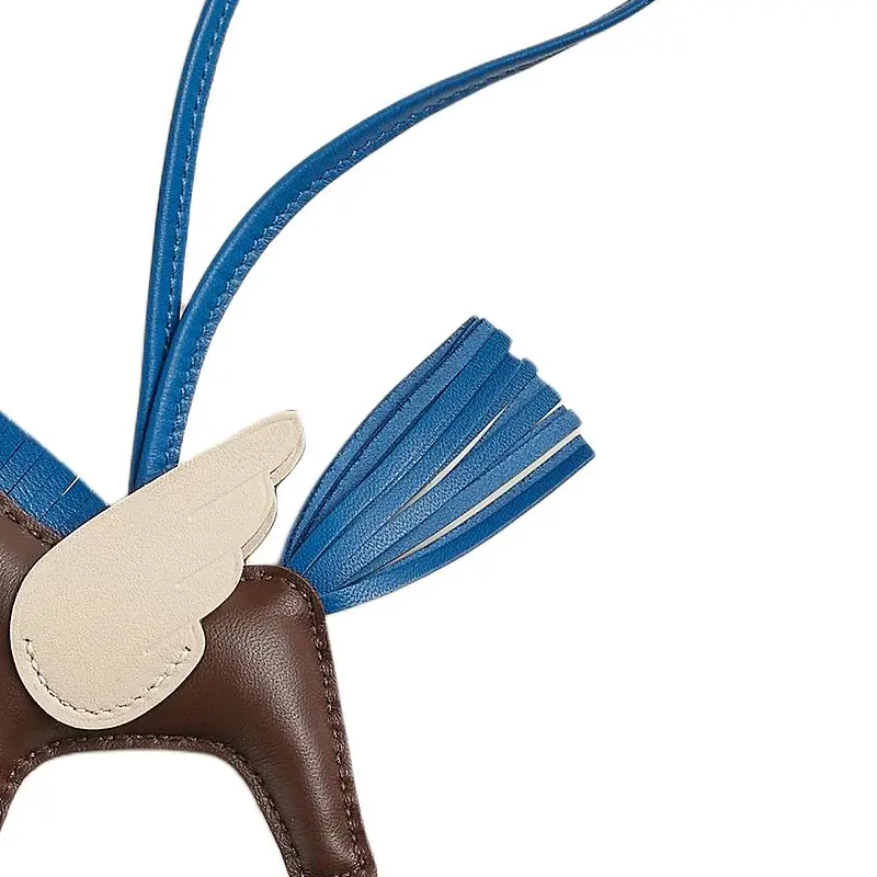 Аксессуар Rodeo Pegase Milo Lambskin With Swift Calfskin Bag Unisex Chocolate & French Blue & Chalk HERMES, Chocolate & French синий & Chalk — фото 3