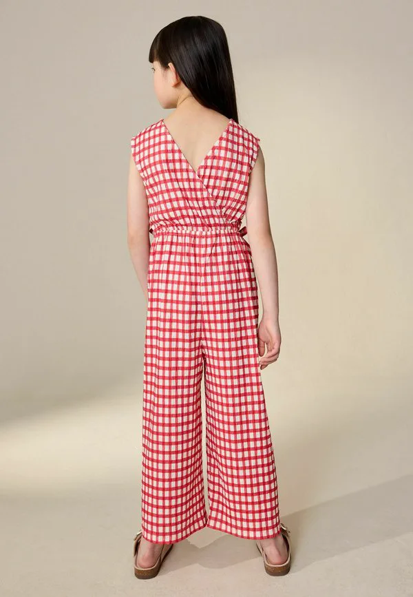 Комбинезон прямого кроя из жатой ткани Next, Red Ecru Gingham