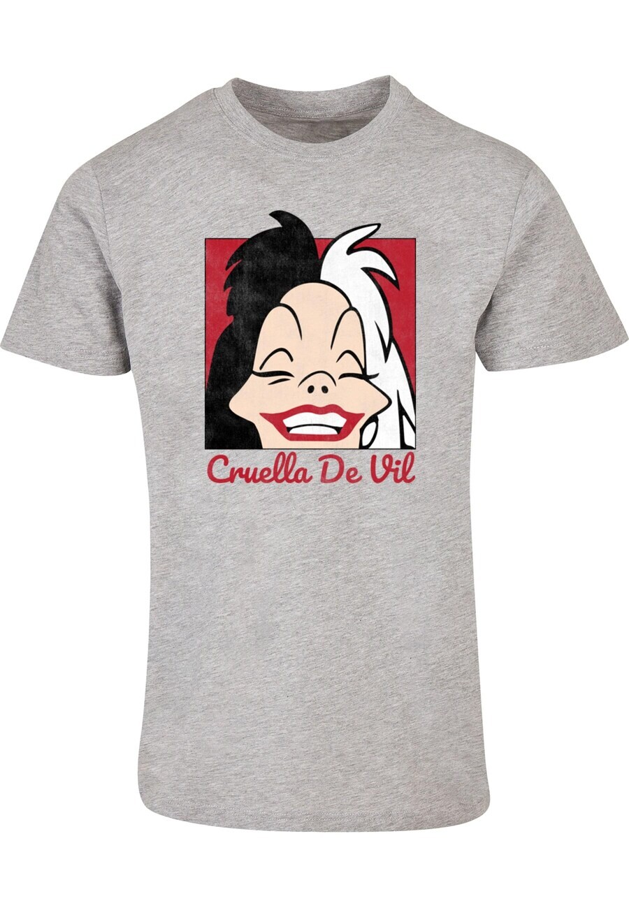 

Классическая футболка ABSOLUTE CULT Shirt 101 Dalmations - Cruella De Vil Head, пятнистый серый