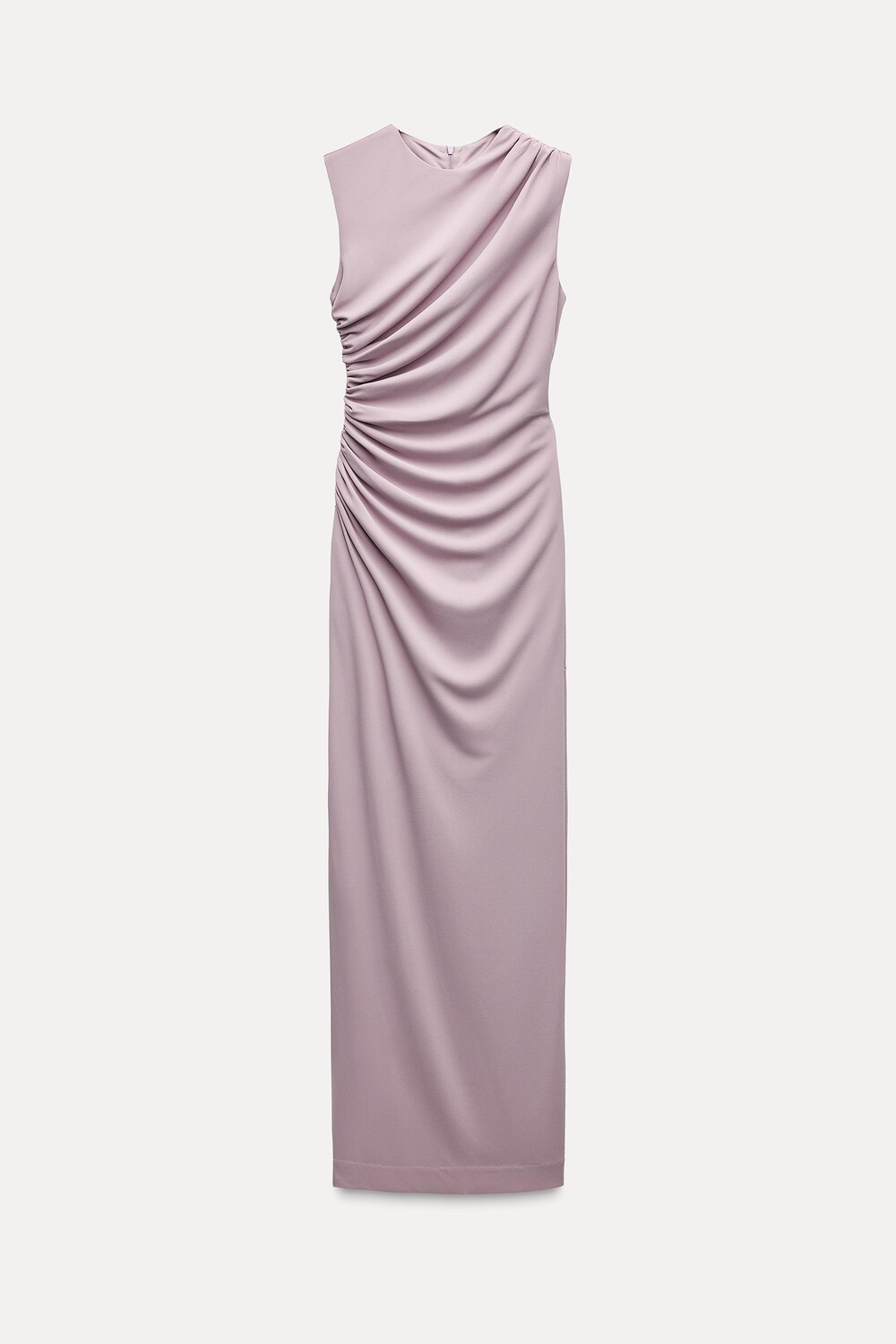 

Платье Zara Draped Midi, лиловый