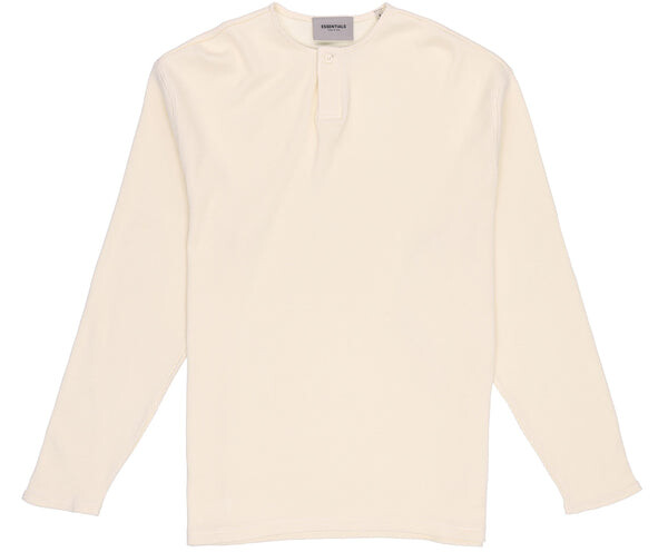 Футболка fw20 thermal long sleeve henley tee 'cream' Fear Of God Essentials, бежевый — фото 2