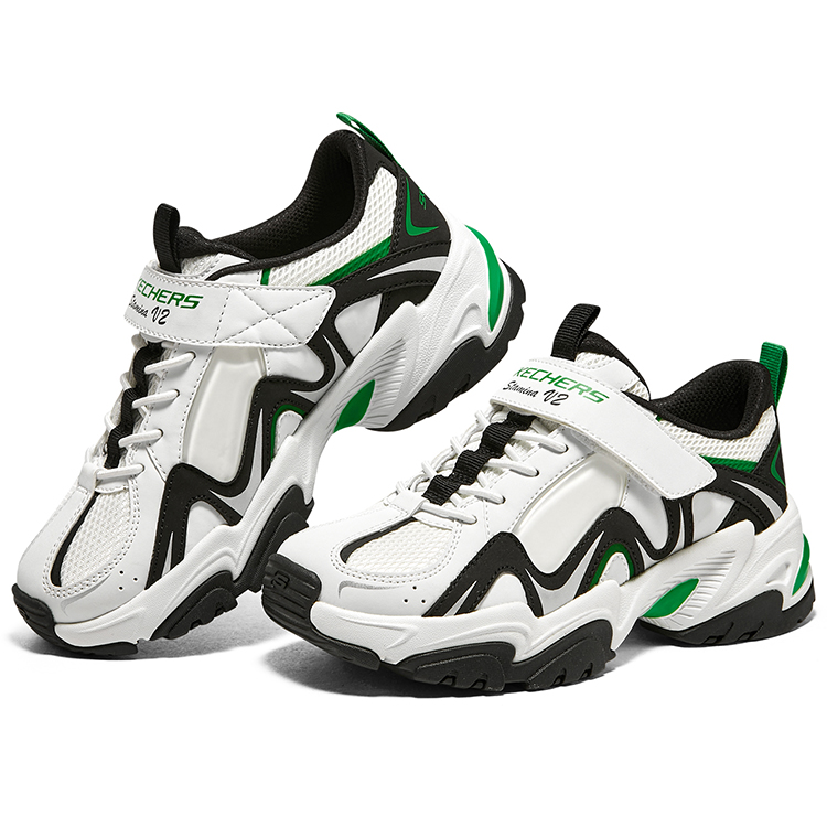 Низкие кроссовки для детей D'LITES 2.0 Skechers, белый/зеленый — фото 3