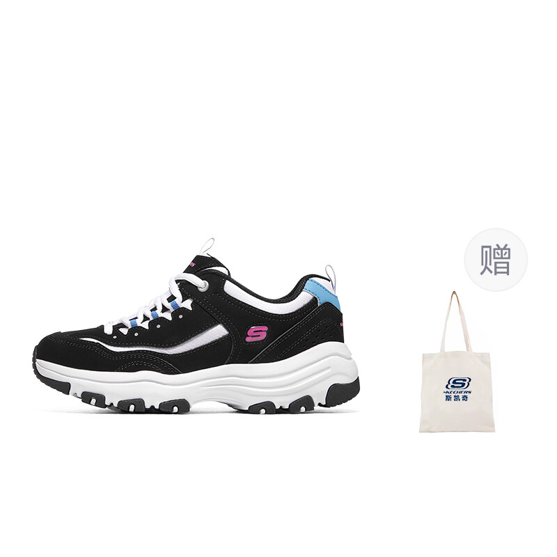 

Кроссовки Skechers D"Lites 1.0 Chunky Sneakers Women's Low-top Black/white, белый