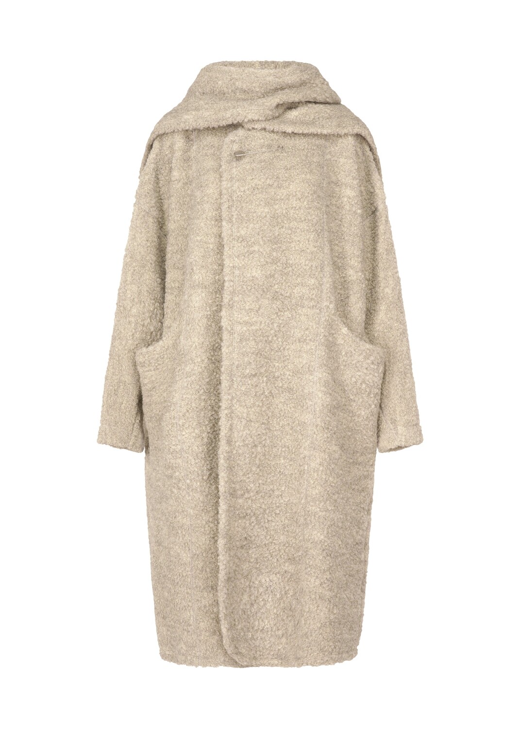 

Пальто raw wool loop yarn Issey Miyake, серый