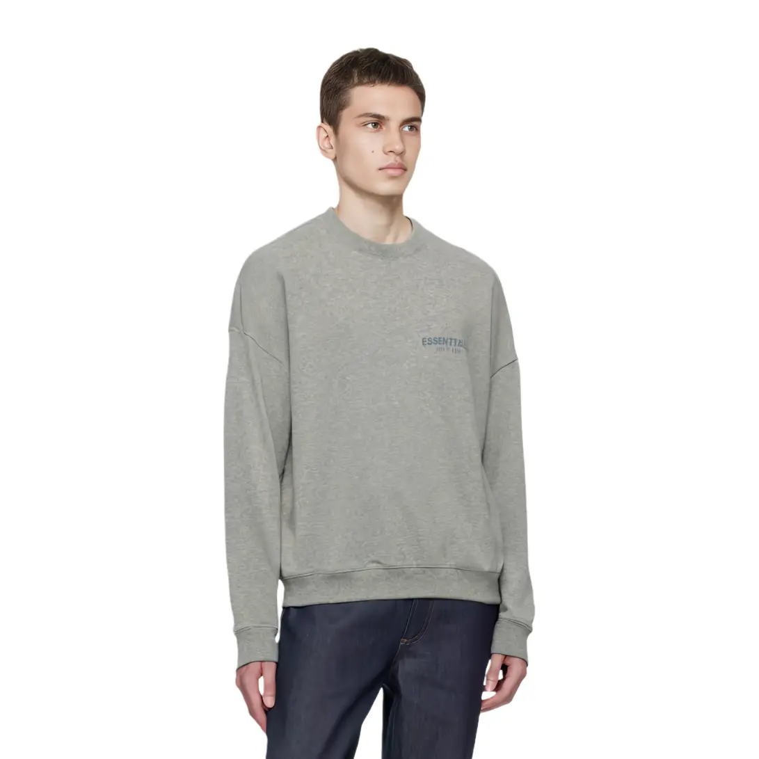 Пуловер с высоким воротником Fear Of God Essentials, Темный Овс — фото 4