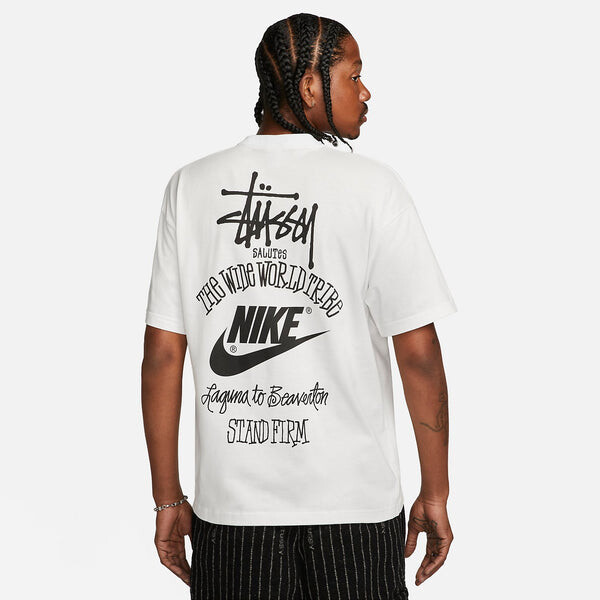 Футболка x stussy the wide world tribe t-shirt 'white' Nike, белый — фото 2