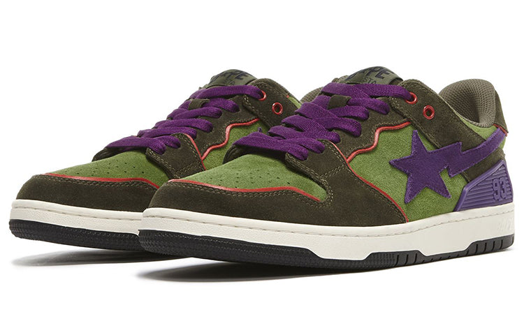 Кроссовки A Bathing Ape Bape sta Sk8 'Green Dark Purple', зеленый — фото 2